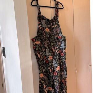 1X Cider Floral Jumpsuit